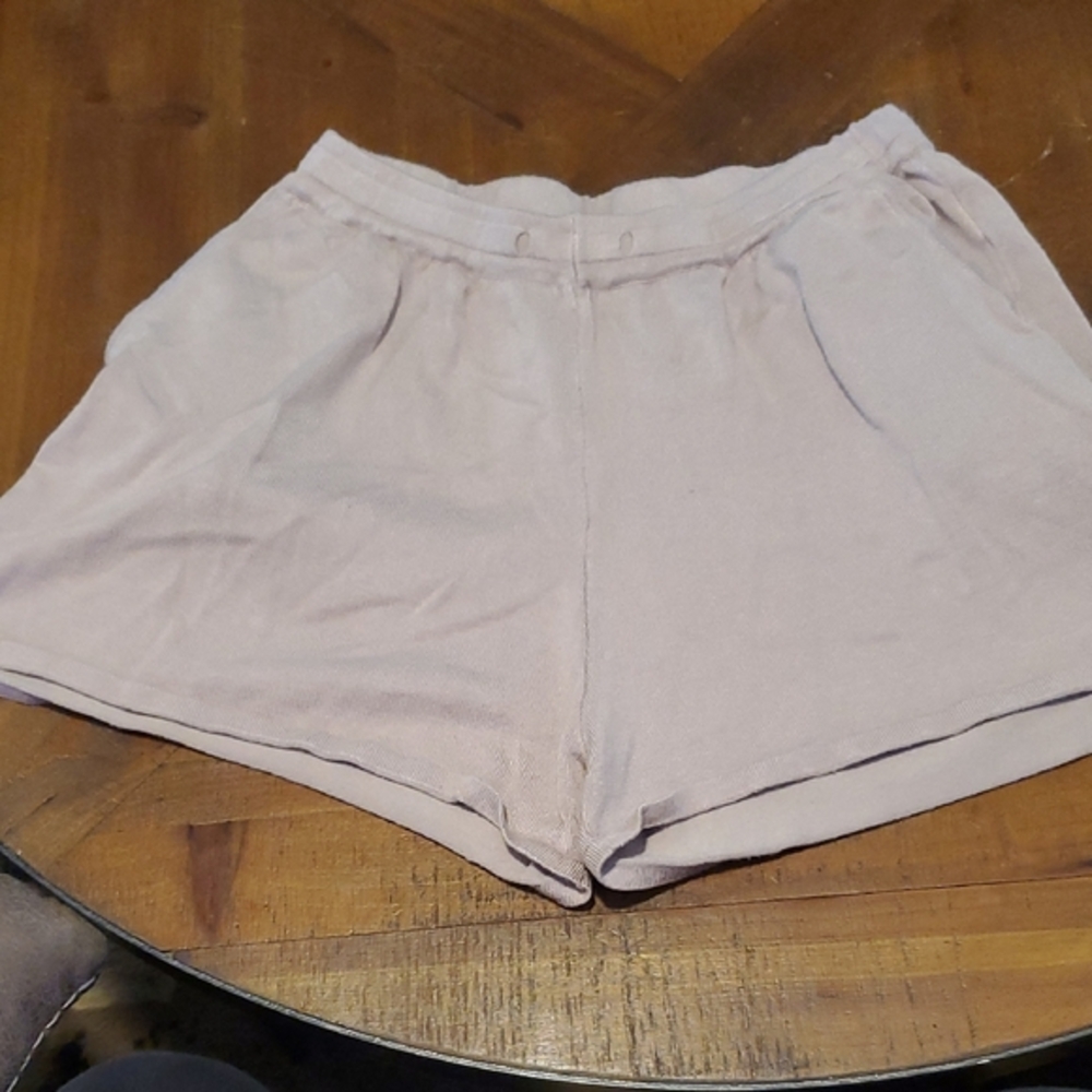 Elegant High Waist Women's Shorts in Soft Beige